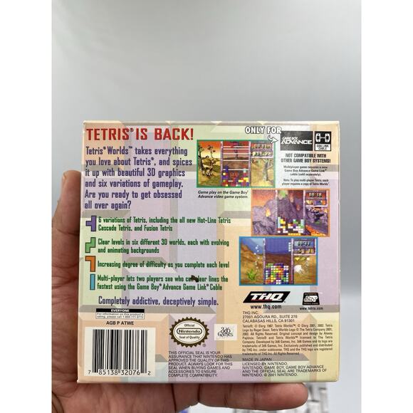 Tetris Worlds GBA Game Boy Advance Complete CIB Great Condition! - Picture 14 of 15